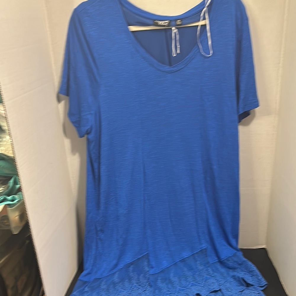 Onque casuals Blue Women's tunic top size 1X plus